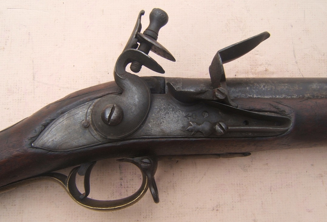 A VERY RARE FRENCH & INDIAN WAR/AMERICAN REVOLUTIONARY WAR PERIOD PATTERN 1742 FIRST MODEL/LONGLAND BROWN BESS MUSKET, ca. 1745 view 3