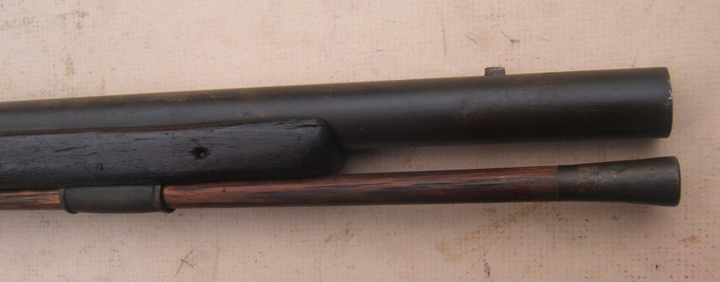 A VERY RARE FRENCH & INDIAN WAR/AMERICAN REVOLUTIONARY WAR PERIOD PATTERN 1742 FIRST MODEL/LONGLAND BROWN BESS MUSKET, ca. 1745 view 6