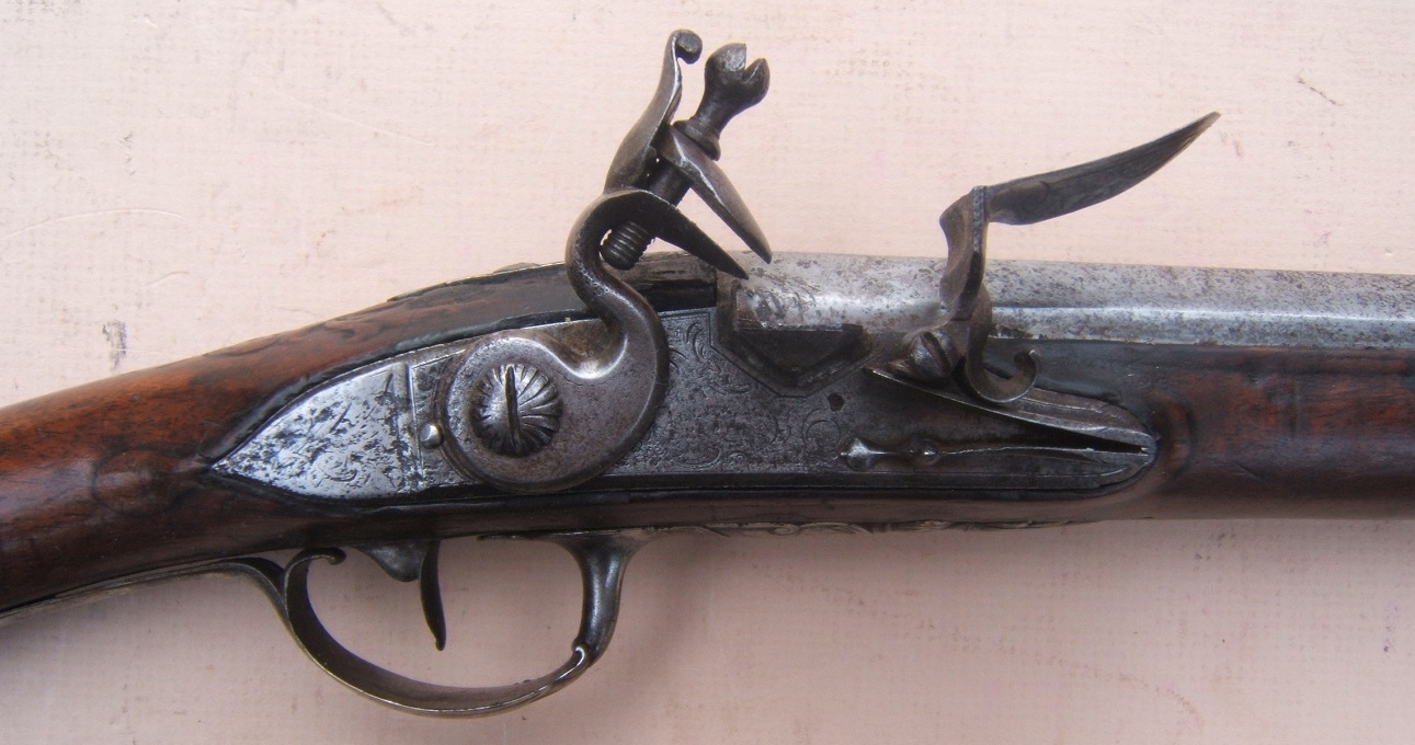 A FINE+ REVOLUTIONARY WAR PERIOD FRENCH FLINTLOCK FOWLER, by ALLEVIN a PARIS, ca. 1770 view 3