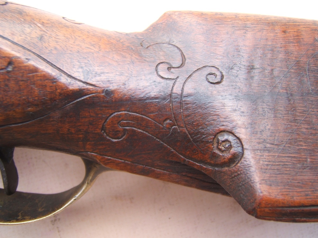 A VERY RARE COLONIAL/AMERICAN REVOLUTIONARY WAR PERIOD AMERICAN FLINTLOCK BUCK & BALL 