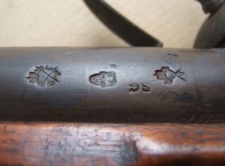 A FINE+ AMERICAN USED NAPOLEONIC/WAR of 1812 PERIOD ENGLISH FLINTLOCK “ROYAL ARTILLERY/ SERGEANT’S” CARBINE, ca. 1810s view 5