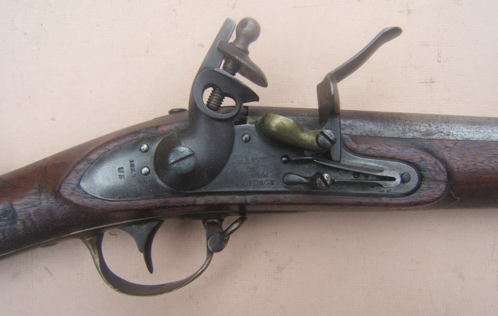 US MODEL 1816 TYPE II CONTRACT MUSKET, by L. EVANS, dtd. 1827 view 3