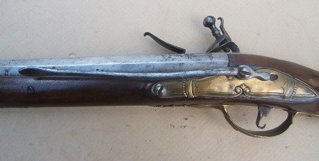 A VERY GOOD+ IRON BARREL BRESCIAN (N. ITALIAN)FLINTLOCK BLUNDERBUSS W/ FOLDING STOCK, ca. 1760 view 5