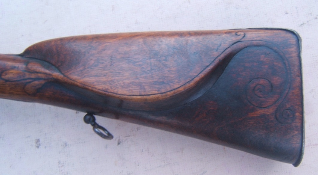 A FINE+ & SCARCE (EARLY 18TH CENTURY) SWEDISH FLINTLOCK JAEGER RIFLE, ca. 1740 view 5