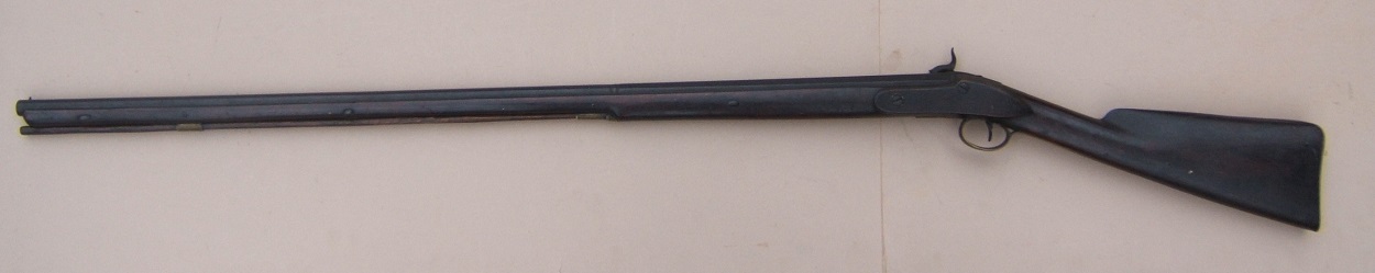 A VERY GOOD UNTOUCHED PERCUSSION CONVERTED TRADE GUN TYPE FOWLER, by R. PERRY, ca. 1820 view 2