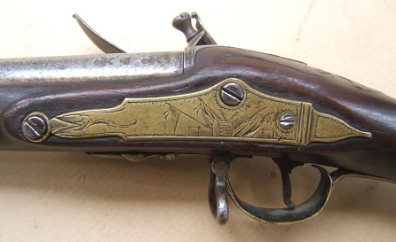 A FINE AMERICAN REVOLUTIONARY WAR PERIOD REGIMENTALLY MARKED ENGLISH OFFICER'S FUSIL/CARBINE, by W. SHARP, ca. 1770 view 5