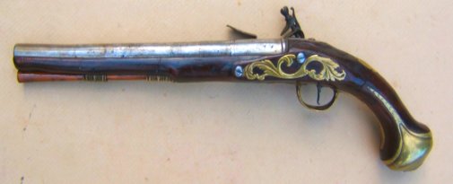 A VERY GOOD LARGE SIZE COLONIAL PERIOD ENGLISH HOLSTER PISTOL, by McKENZIE ca. 1720s view 2