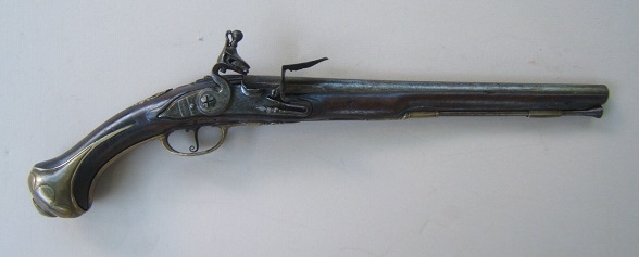 A FINE & UNTOUCHED LATE 17TH/EARLY 18TH CENTURY FRENCH FLINTLOCK HOLSTER PISTOL, by PARMENTIER, ca. 1690 view 1