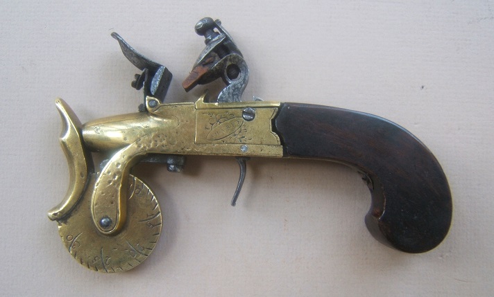 A FINE ENGLISH ALL-BRASS FLINTLOCK EPROUVETTE/POWDER-TESTER, by “SHARPE”, ca. 1780 view 2