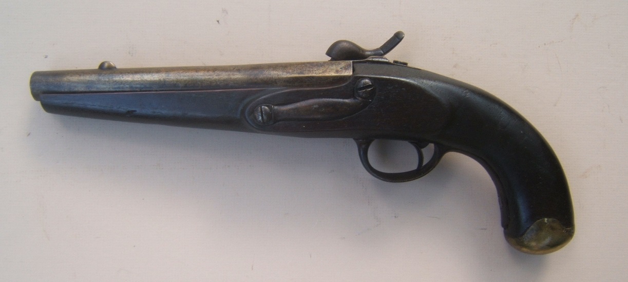 A SCARCE BELGIAN MANUFACTURED PRUSSIAN/GERMANIC TYPE CAVALRY PISTOL, MARKED 