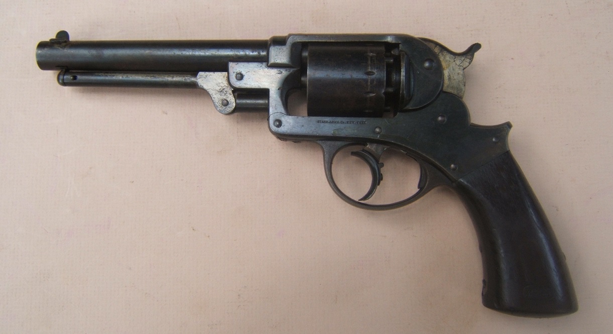 A VERY FINE CIVIL WAR ISSUED STARR DOUBLE ACTION Mdl. 1858 ARMY PERCUSSION REVOLVER, ca. 1863 view 2