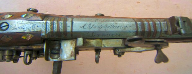A VERY RARE & UNUSUAL EASTERN EUROPEAN COMBINATION MATCHLOCK/WHEELOCK LONG-GUN, ca. 1690s view 2