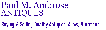 Paul M. Ambrose Antiques logo