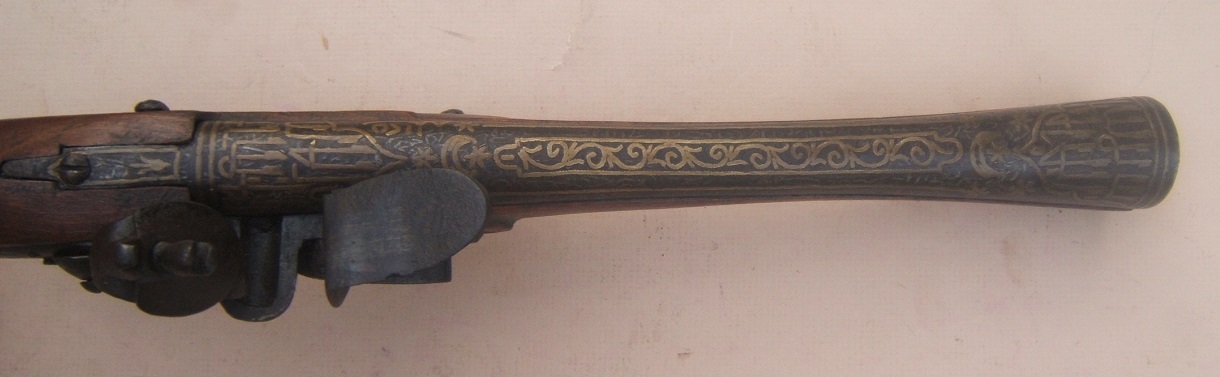 A FINE EARLY-MID 19TH CENTURY SMALL-SIZE TURKISH FLINTLOCK BLUNDERBUSS DAG, ca. 1870 view4