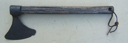 A VERY GOOD FRENCH & INDIAN WAR/COLONIAL/AMERICAN REVOLUTIONARY WAR PERIOD TRADE-TYPE BELT-AXE TOMAHAWK, ca. 1750s view 2