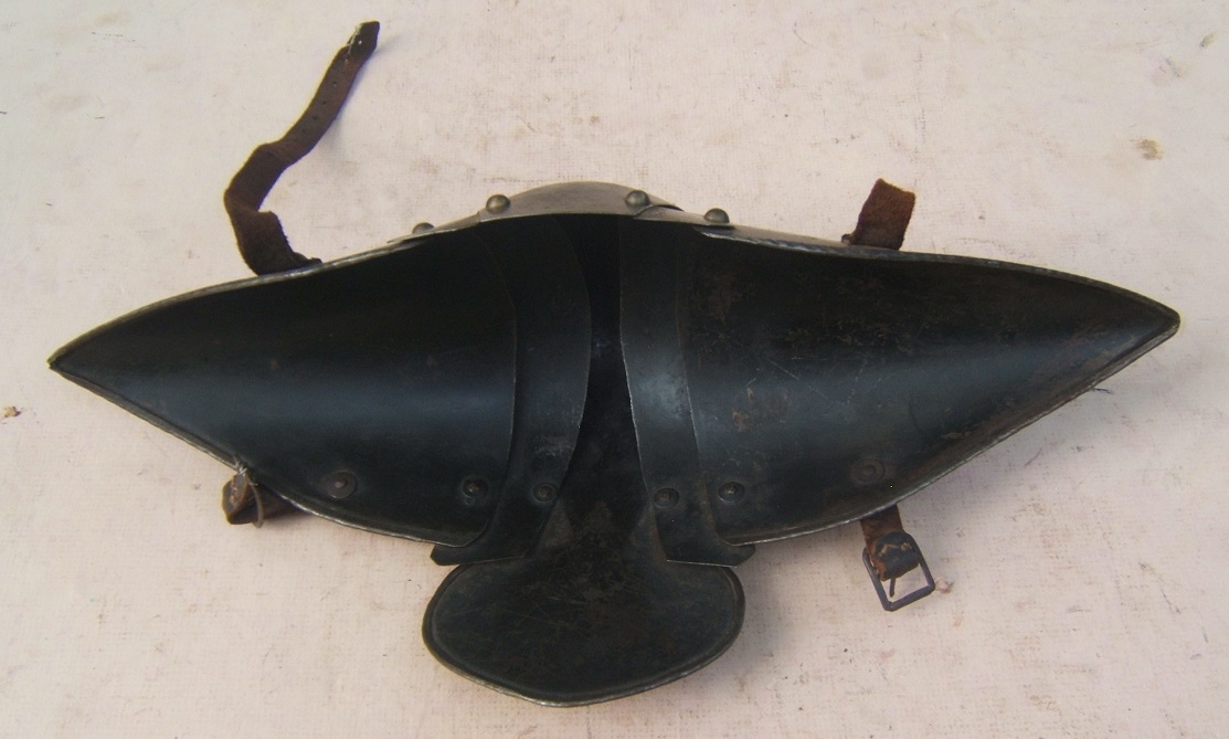 A FINE PAIR OF VICTORIAN ERA COPIES OF 15th CENTURY ARCHER'S KNEE DEFENSES of, ca. 1450 (ca.1890) back