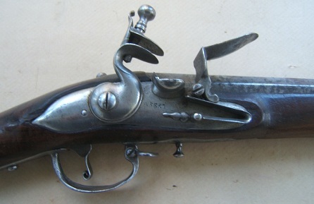 A FINE COLONIAL/AMERICAN REVOLUTIONARY WAR PERIOD DUTCH-GERMANIC TYPE FLINTLOCK MUSKET, by AUBERT, ca. 1750 view 3