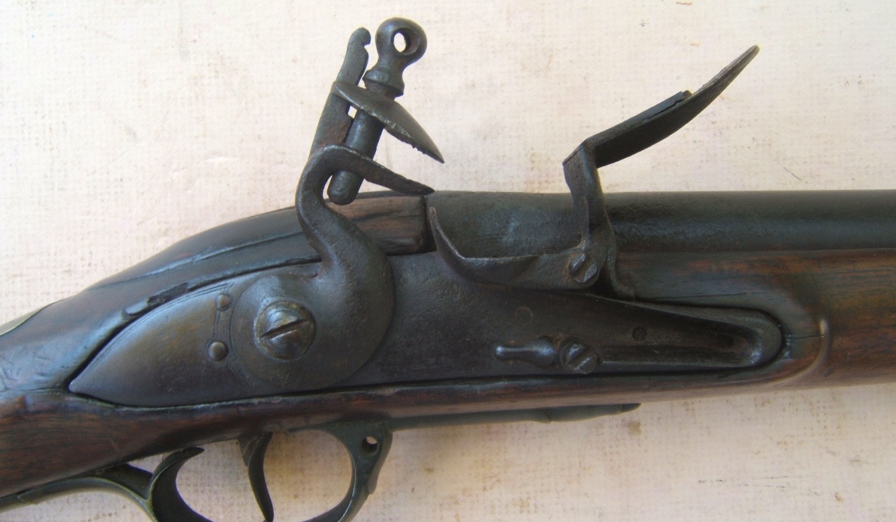 A VERY GOOD (AMERICAN CAPTURED/USED) AMERICAN REVOLUTIONARY WAR PRODUCTION (P. 1777) SECOND MODEL/SHORTLAND PATTERN BROWN BESS MUSKET, ca. 1778 view 3
