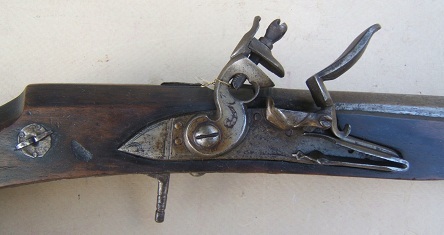A FINE & RARE 19th CENTURY NORTH AFRICAN IVORY BUTT FLINTLOCK KABYLE 