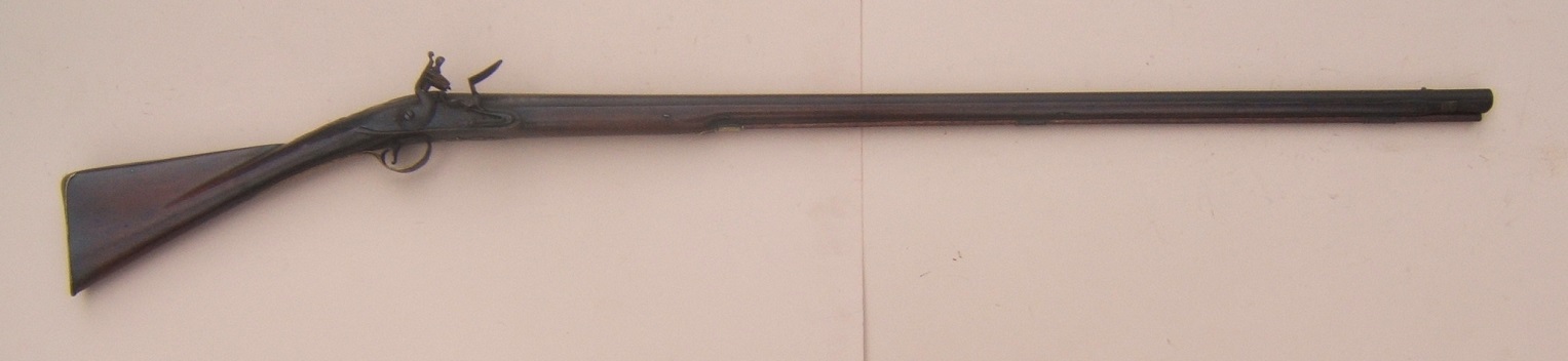  A FINE QUALITY GEORGIAN/COLONIAL PERIOD ENGLISH FLINTLOCK TRADEGUN/FOWLER, by F. LORD, ca. 1750 view 1