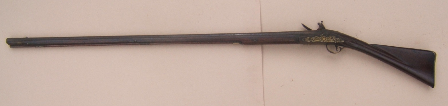A FINE QUALITY GEORGIAN/COLONIAL PERIOD ENGLISH FLINTLOCK TRADEGUN/FOWLER, by F. LORD, ca. 1750 view 2