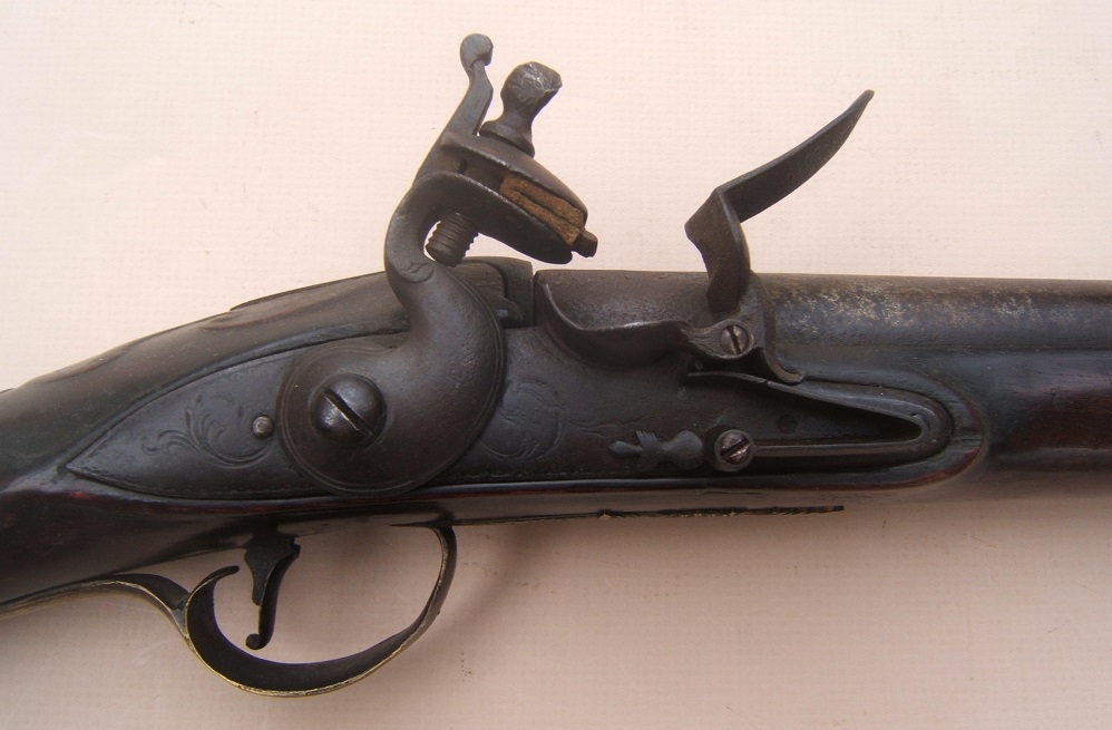 A FINE QUALITY GEORGIAN/COLONIAL PERIOD ENGLISH FLINTLOCK TRADEGUN/FOWLER, by F. LORD, ca. 1750 view 3