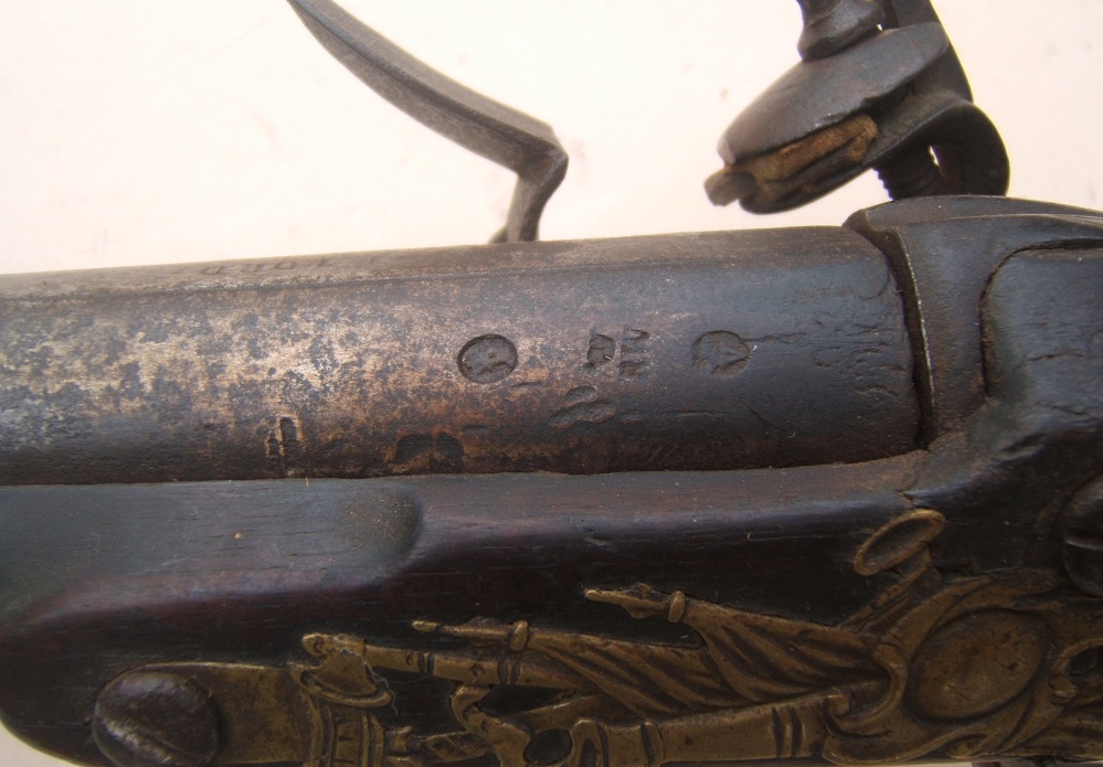 A FINE QUALITY GEORGIAN/COLONIAL PERIOD ENGLISH FLINTLOCK TRADEGUN/FOWLER, by F. LORD, ca. 1750 view 6