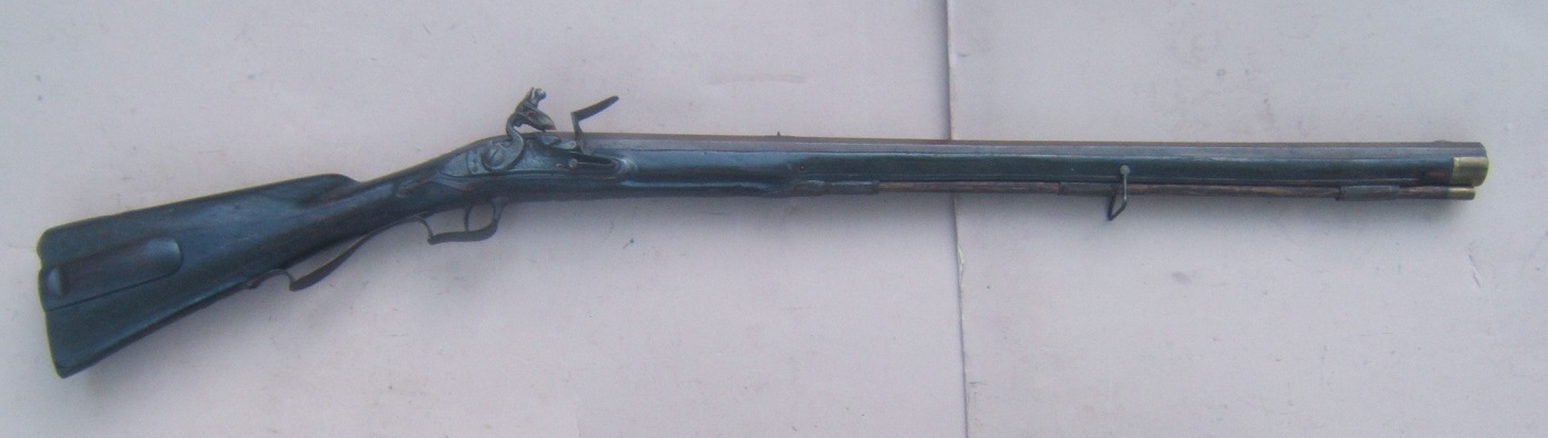  A VERY GOOD+ & SCARCE (18TH CENTURY) SWEDISH FLINTLOCK JAEGER RIFLE, by A. SJOBERG ca. 1770 view 1