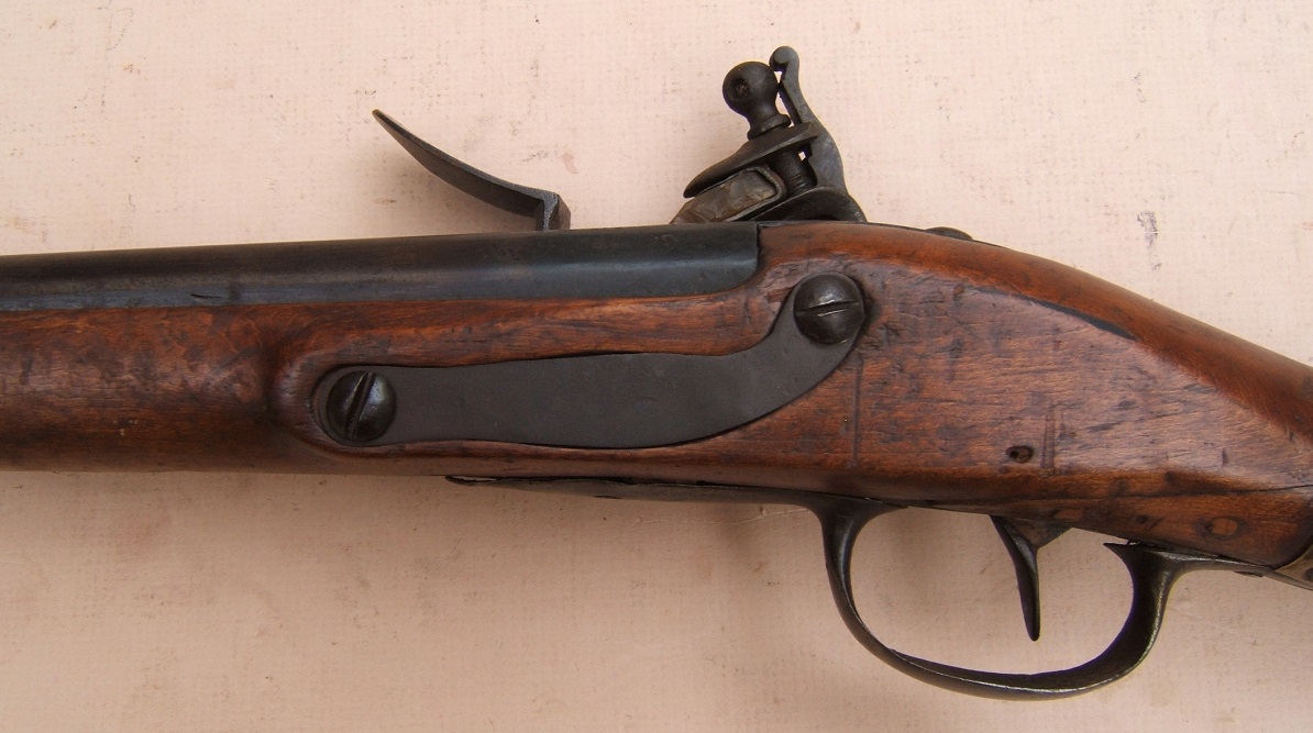  A RARE COLONIAL/AMERICAN REVOLUTIONARY WAR PERIOD AMERICAN-ASSEMBLED TIGER MAPLE STOCK 