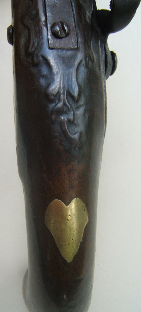 A VERY RARE COLONIAL/AMERICAN REVOLUTIONARY WAR PERIOD AMERICAN FLINTLOCK OFFICER’S PISTOL, ca. 1770 view 5