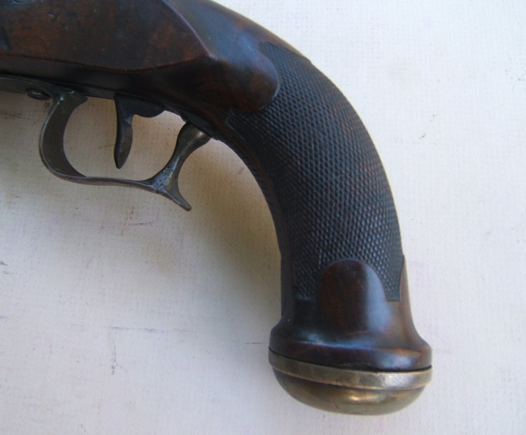 A GOOD CONTINENTAL NAPOLEONIC/EMPIRE PERIOD FLINTLOCK OFFICER'S PISTOL, ca. 1815 view 6