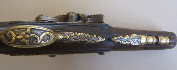 A VERY FINE BRESCIAN (N. ITALIAN) FLINTLOCK GREATCOAT/POCKET PISTOL, by ANGELO BINI ca. 1780 view 4
