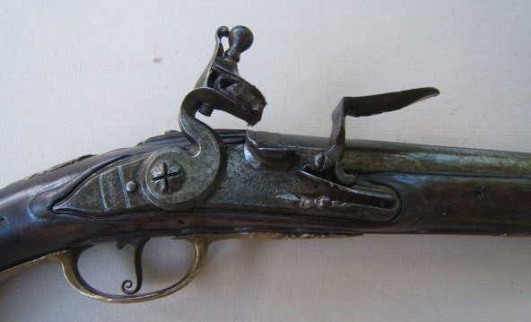A FINE & UNTOUCHED LATE 17TH/EARLY 18TH CENTURY FRENCH FLINTLOCK HOLSTER PISTOL, by PARMENTIER, ca. 1690 view 3