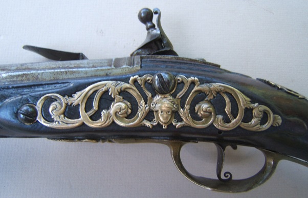 A FINE & UNTOUCHED LATE 17TH/EARLY 18TH CENTURY FRENCH FLINTLOCK HOLSTER PISTOL, by PARMENTIER, ca. 1690 view 4