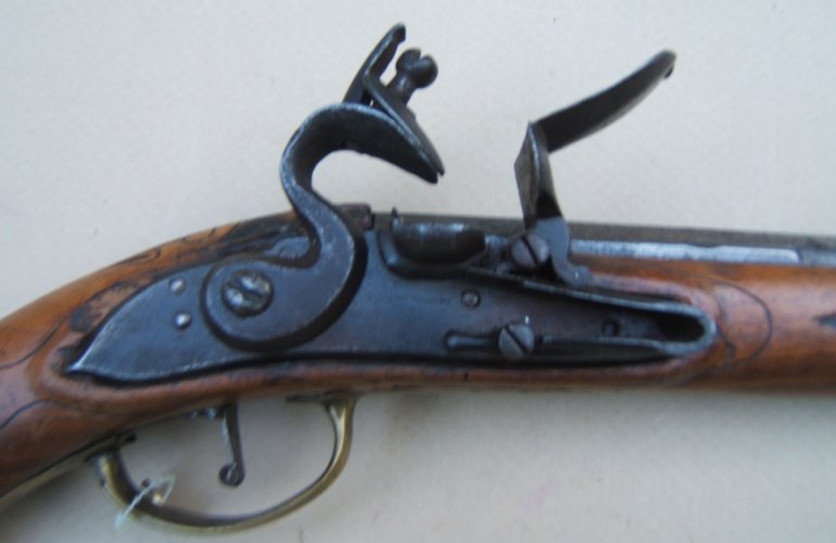 A MID 18th CENTURY AUSTRO-HUNGARIAN/BOHEMIAN FLINTLOCK HOLSTER PISTOL, MARKED TO THE RENOWNED BARON 