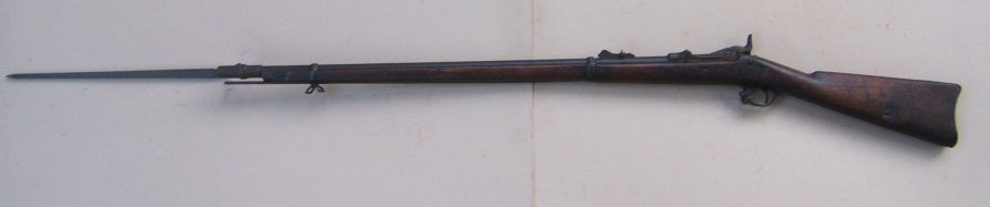 A VERY GOOD US MODEL 1879 TRAPDOOR SPRINGFIELD RIFLE & BAYONET, ca. 1880 view 2