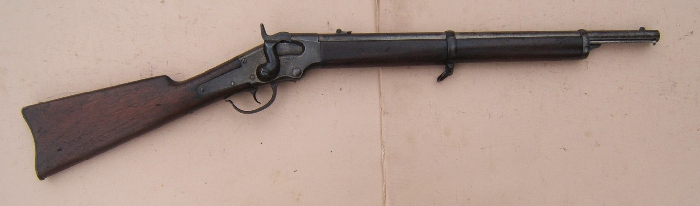 A FINE AMERICAN CIVIL WAR/INDIAN PERIOD WAR “BALL” REPEATING SADDLE RING CARBINE, ca. 1865 view 1