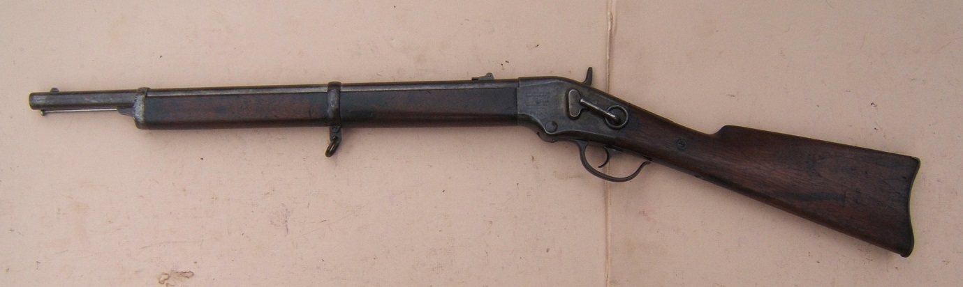 A FINE AMERICAN CIVIL WAR/INDIAN PERIOD WAR “BALL” REPEATING SADDLE RING CARBINE, ca. 1865 view 2