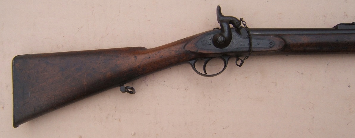 A VERY FINE AMERICAN CIVIL WAR IMPORT ENGLISH P. 1858 2-BAND ENFIELD RIFLED MUSKET, Dtd. 1859 view 4