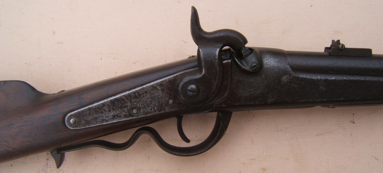 A VERY GOOD AMERICAN CIVIL WAR ISSUED GALLAGER STANDARD MODEL SADDLE-RING PERCUSSION CARBINE (SN 9,6XX), ca. 1862  view 3