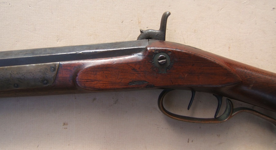 A VERY GOOD MAKER-SIGNED HALFSTOCK PERCUSSION PLAINS TYPE SQUIRREL RIFLE, by J. JOHNSON/GREAT WESTERN GUN WORKS ca. 1860s & ACCESSORIES view 4