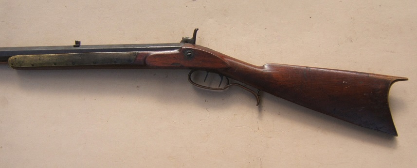 A VERY GOOD MAKER-SIGNED HALFSTOCK PERCUSSION PLAINS TYPE SQUIRREL RIFLE, by J. JOHNSON/GREAT WESTERN GUN WORKS ca. 1860s & ACCESSORIES view 5
