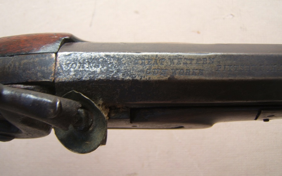 A VERY GOOD MAKER-SIGNED HALFSTOCK PERCUSSION PLAINS TYPE SQUIRREL RIFLE, by J. JOHNSON/GREAT WESTERN GUN WORKS ca. 1860s & ACCESSORIES view 6