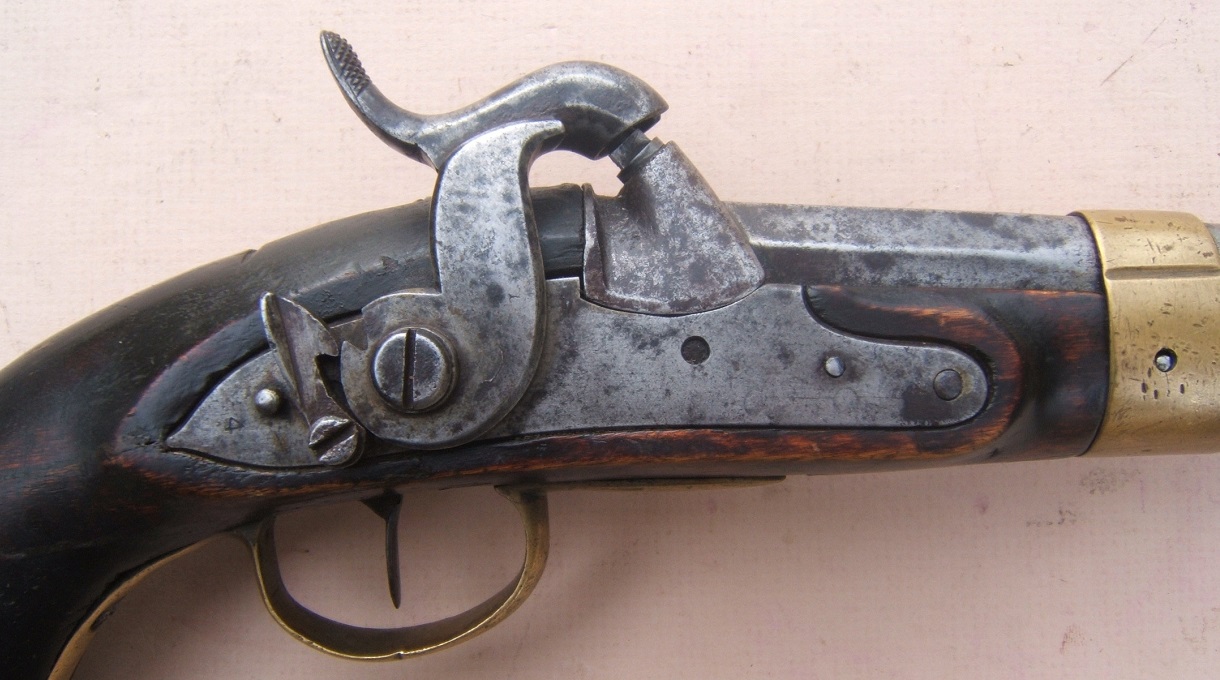 A SCARCE SWEDISH MODEL 1845 NAVAL PISTOL, ca. 1850 view 3