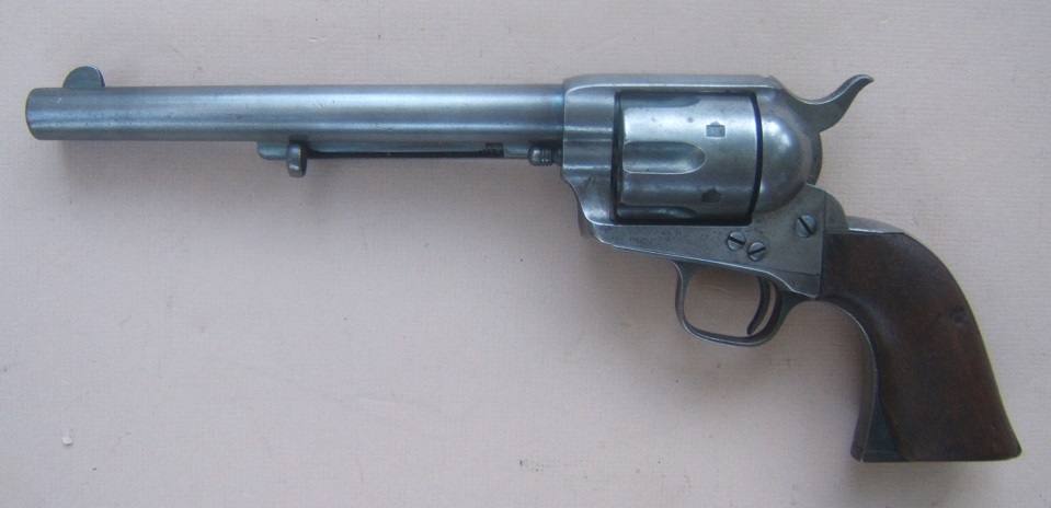 A FINE, EARLY & DESIRABLE US ARMY ISSUE INDIAN WAR PERIOD (AINSWORTH INSPECTED) COLT .45 CALIBER 7  SINGLE ACTION ARMY REVOLVER, ca.1874 view 1