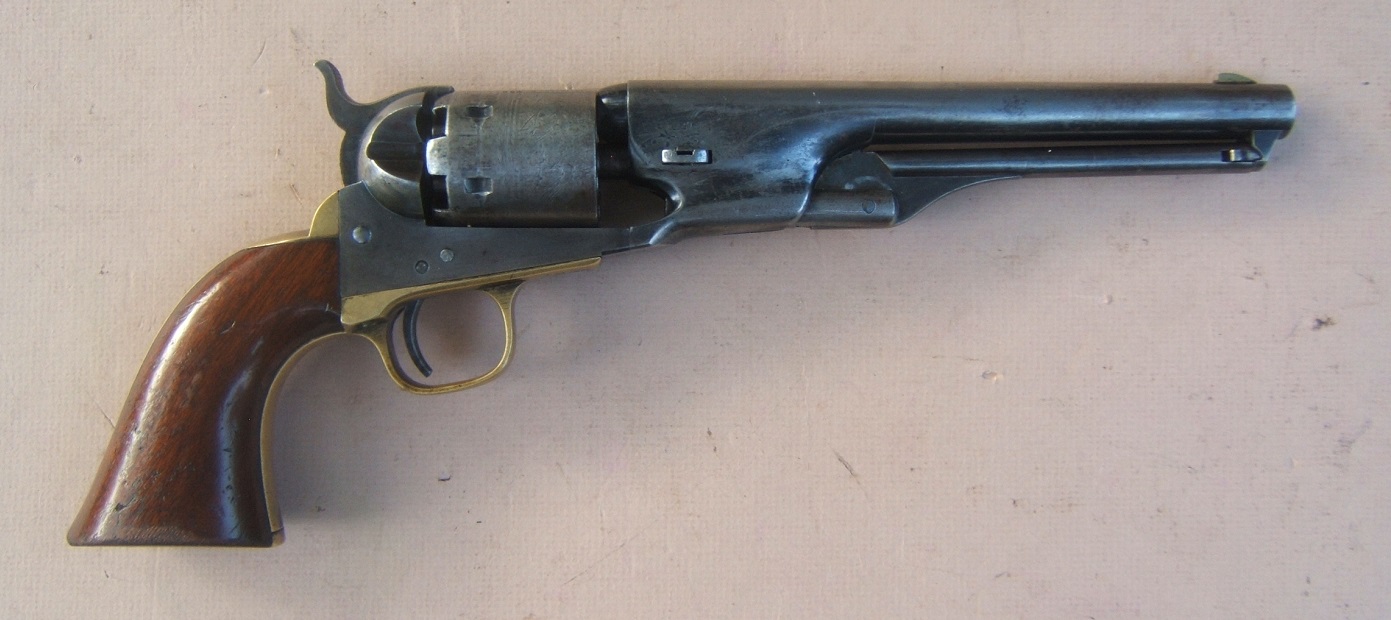 A FINE AMERICAN CIVIL WAR PERIOD COLT MODEL 1861 NAVY REVOLVER, SN 26, XXX, MANUF. 1865 view 1