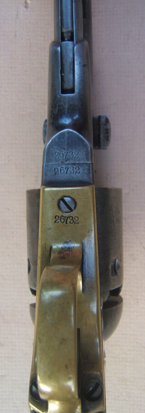 A FINE AMERICAN CIVIL WAR PERIOD COLT MODEL 1861 NAVY REVOLVER, SN 26, XXX, MANUF. 1865 view 5
