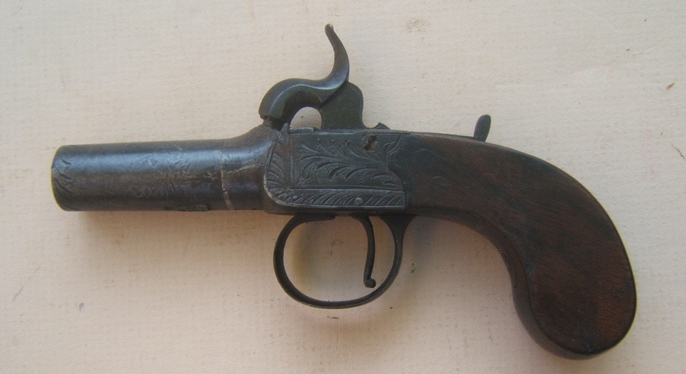A FINE ENGLISH PERCUSSION MUFF PISTOL, ca. 1840 view 2
