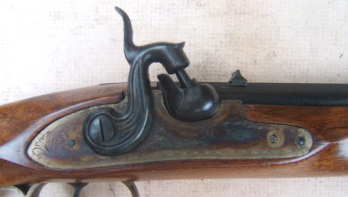 A FINE PAIR OF (ITALIAN) REPRODUCTION PERCUSSION & FLINTLOCK 