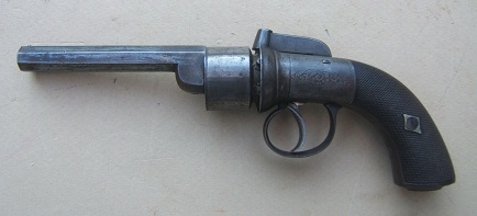 A SCARCE & FINE ENGLISH TRANSITIONAL PERCUSSION REVOLVER, by CHARLES OSBORNE, ca. 1845 view 2